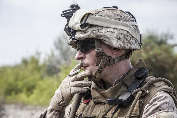 Military smoking: Hold your fire, please