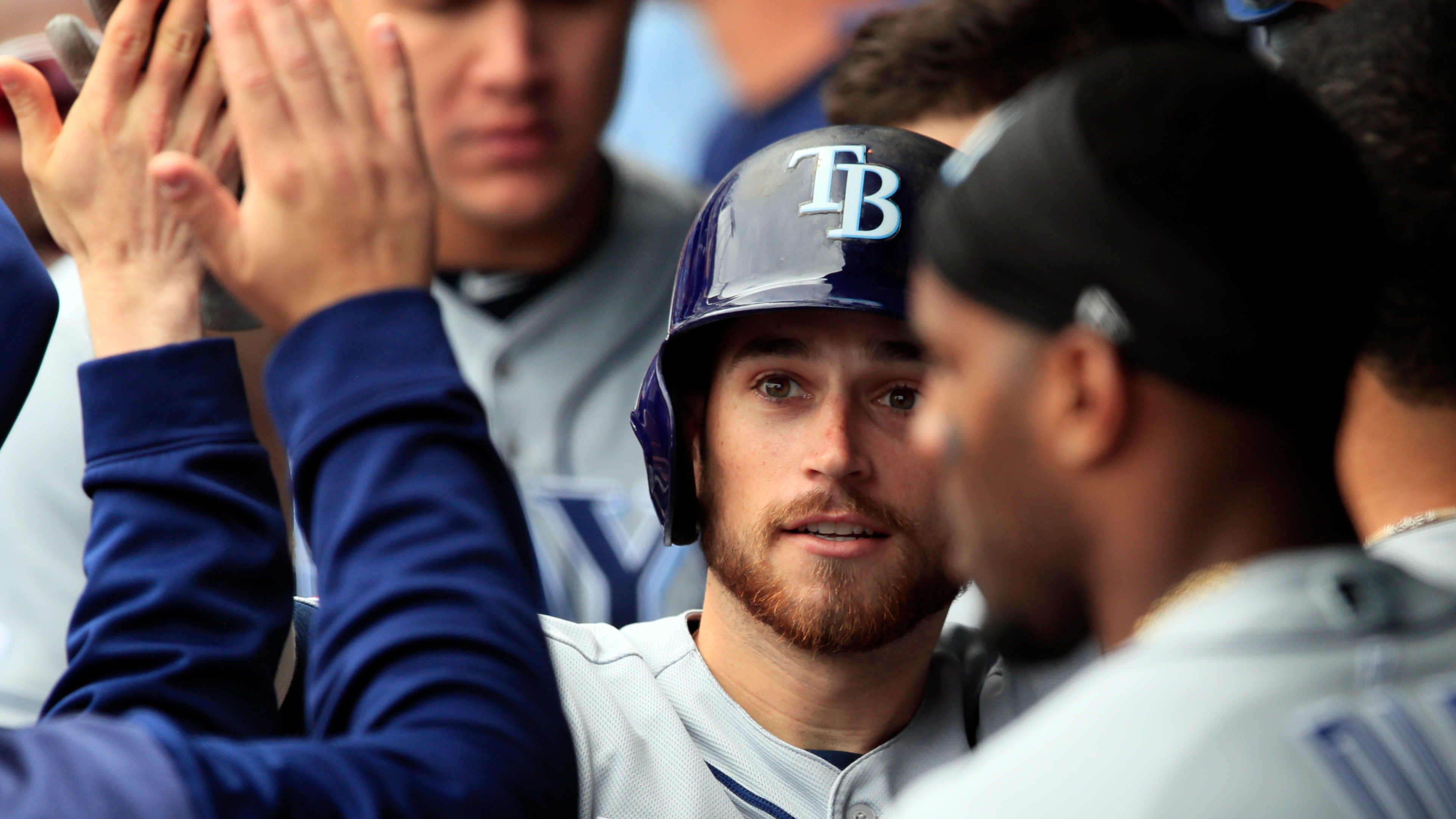 Brandon Lowe's play so far has in him the American League Rookie of the Year conversation. (AP Photo/Orlin Wagner) Brandon Lowe's play so far has in him the American League Rookie of the Year conversation. (AP Photo/Orlin Wagner)
