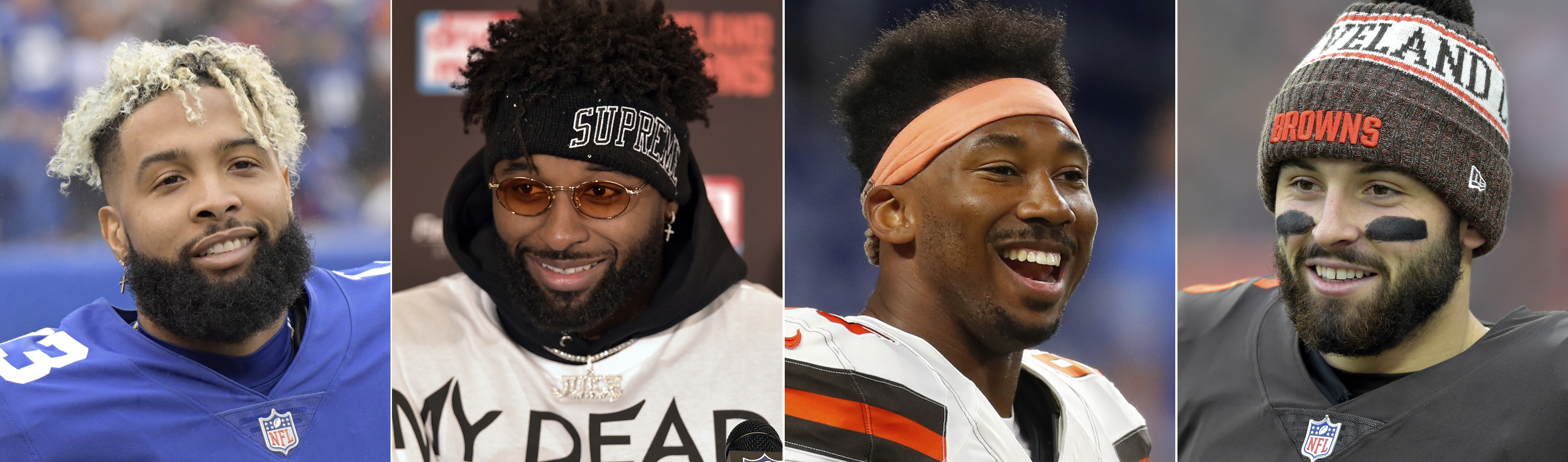 Receivers Odell Beckham and Jarvis Landry, defensive end Myles Garrett and quarterback Baker Mayfield represent just part of the cavalcade of stars Browns general manager John Dorsey has added to the Cleveland roster. (AP Photo/File) Receivers Odell Beckham and Jarvis Landry, defensive end Myles Garrett and quarterback Baker Mayfield represent just part of the cavalcade of stars Browns general manager John Dorsey has added to the Cleveland roster. (AP Photo/File)