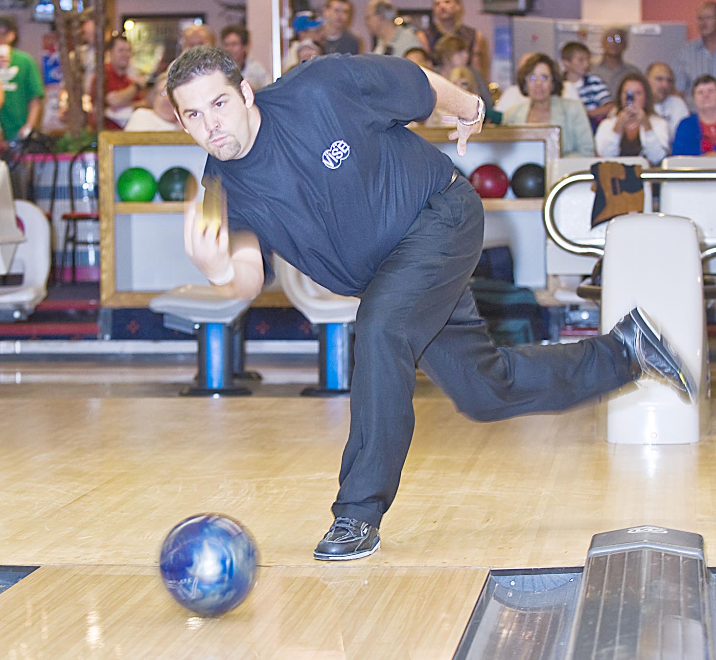 Tom Daugherty bowled his way to victory of the 20th annual Spring Hill Open at Spring Hill Lanes in 2008. (Photo by JOE DiCRISTOFALO/Hernando Today) Tom Daugherty bowled his way to victory of the 20th annual Spring Hill Open at Spring Hill Lanes in 2008. (Photo by JOE DiCRISTOFALO/Hernando Today)