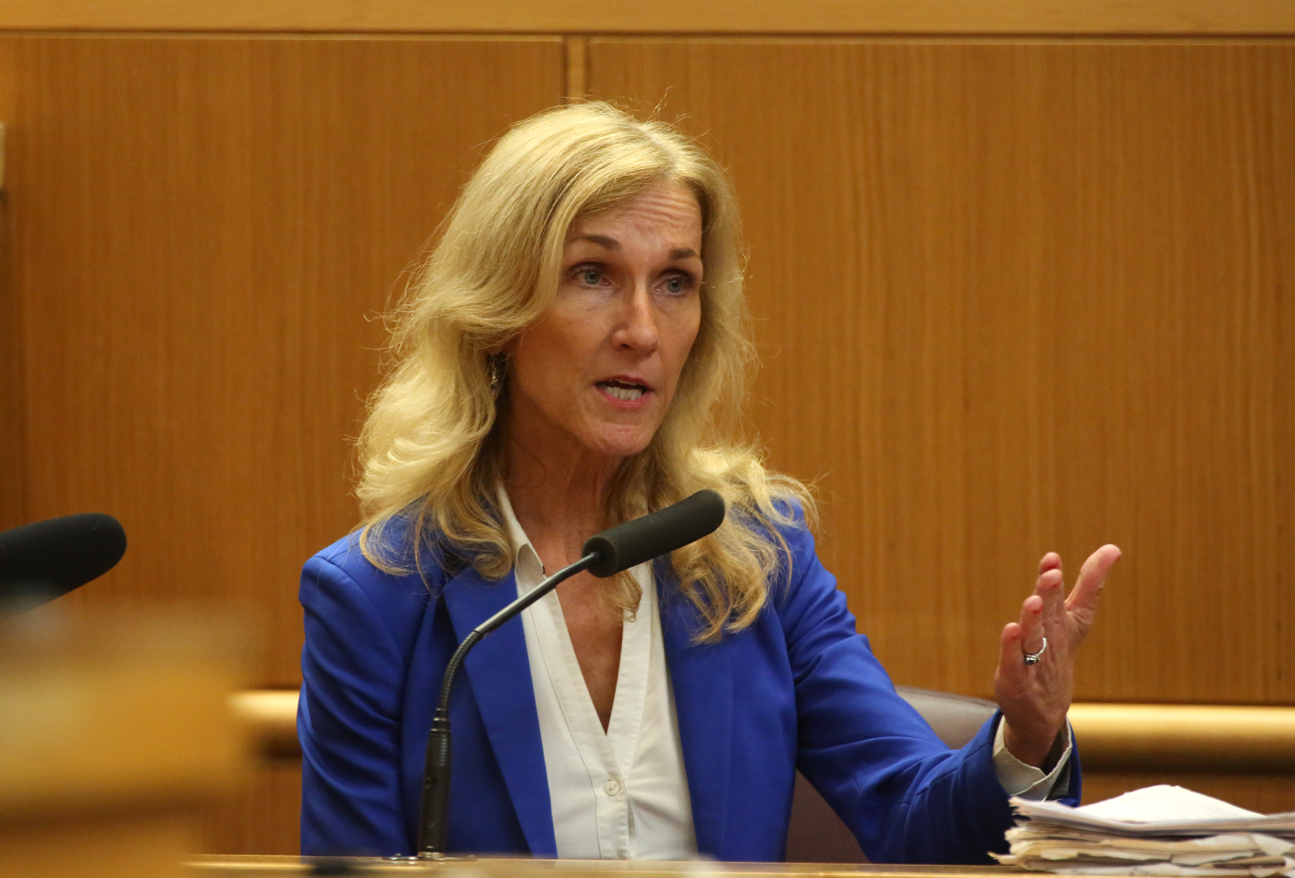 Forensic psychologist Valerie McClain testifies Friday for the defense during the manslaughter trial of Michael Drejka. SCOTT KEELER | Times Forensic psychologist Valerie McClain testifies Friday for the defense during the manslaughter trial of Michael Drejka. SCOTT KEELER | Times