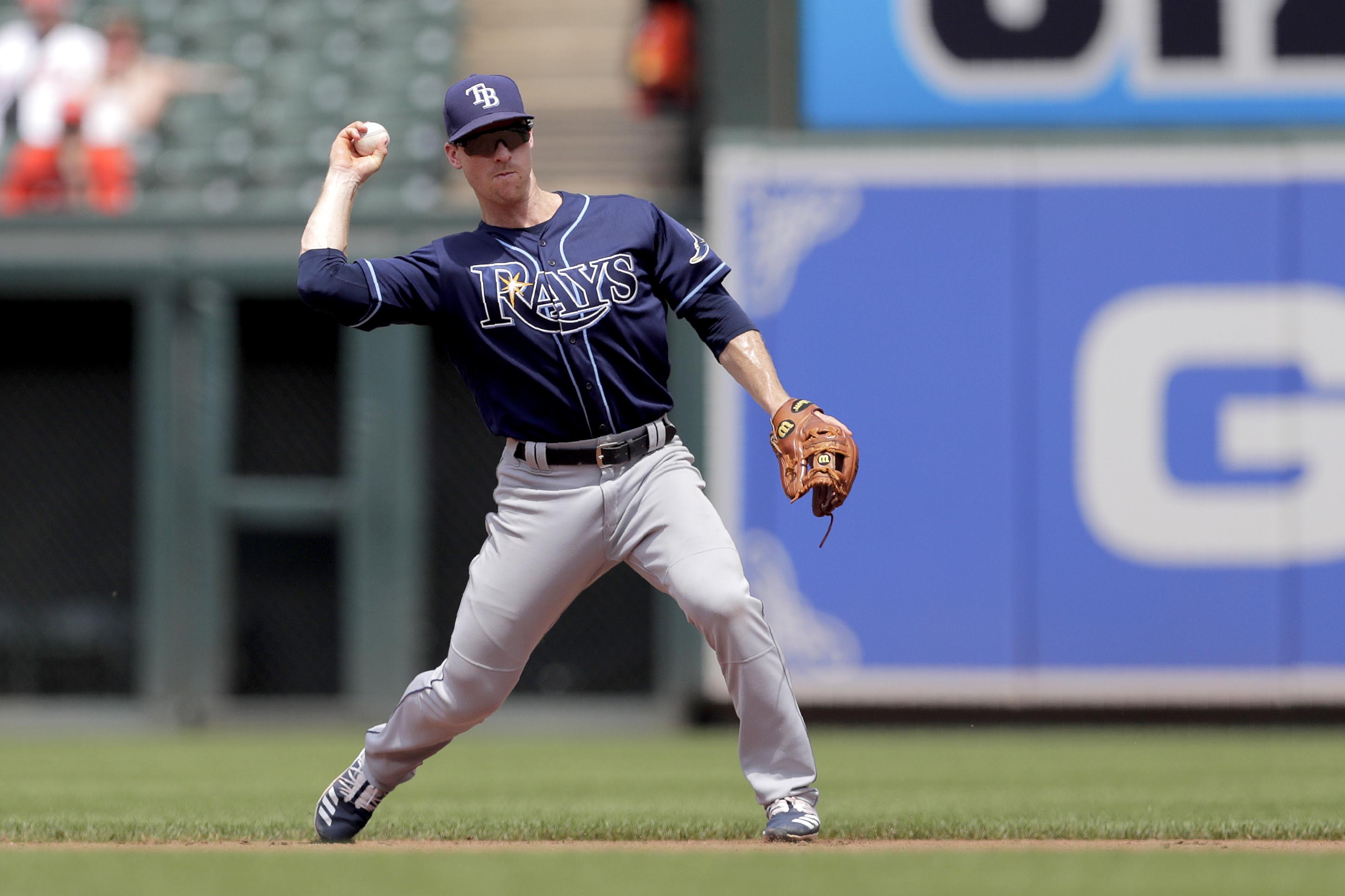 Tampa Bay Rays second baseman Joey Wendle fields a ground ball by Baltimore Orioles' Richie Martin during the sixth inning of a baseball game, Sunday, July 14, 2019, in Baltimore. (AP Photo/Julio Cortez) Tampa Bay Rays second baseman Joey Wendle fields a ground ball by Baltimore Orioles' Richie Martin during the sixth inning of a baseball game, Sunday, July 14, 2019, in Baltimore. (AP Photo/Julio Cortez)