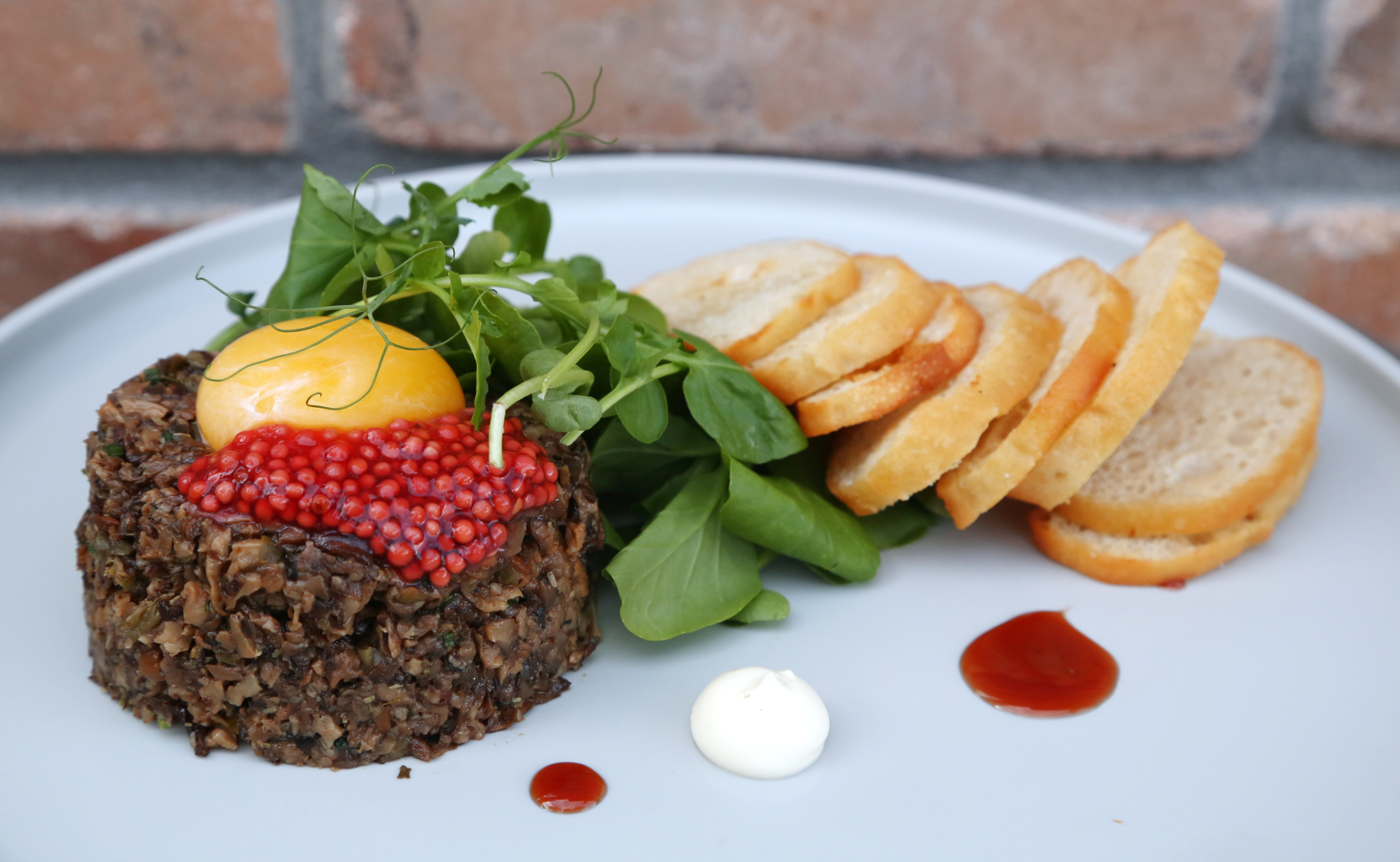A take on tartare uses mushrooms instead of steak. SCOTT KEELER | Tampa Bay Times A take on tartare uses mushrooms instead of steak. SCOTT KEELER | Tampa Bay Times