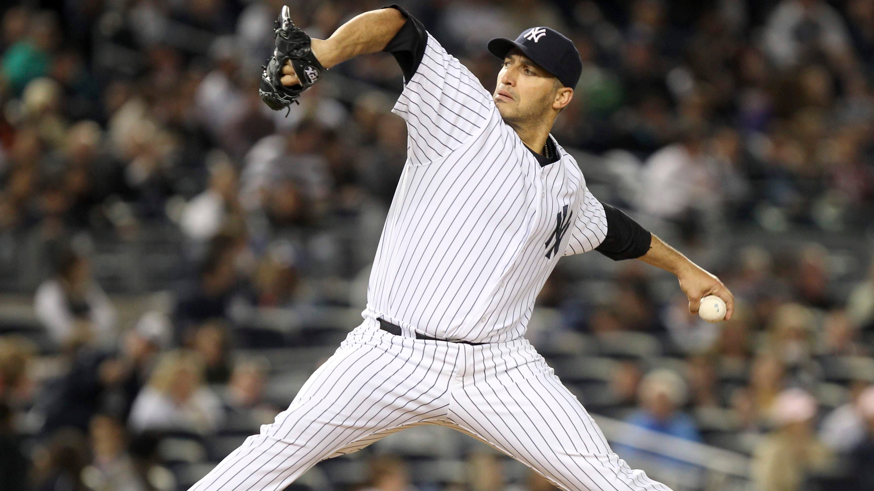 New York Yankees starterr Andy Pettitte pitches during the eighth inning of a baseball game against the Tampa Bay Rays at Yankee Stadium in New York on June 5, 2012. (AP Photo/Seth Wenig) New York Yankees starterr Andy Pettitte pitches during the eighth inning of a baseball game against the Tampa Bay Rays at Yankee Stadium in New York on June 5, 2012. (AP Photo/Seth Wenig)