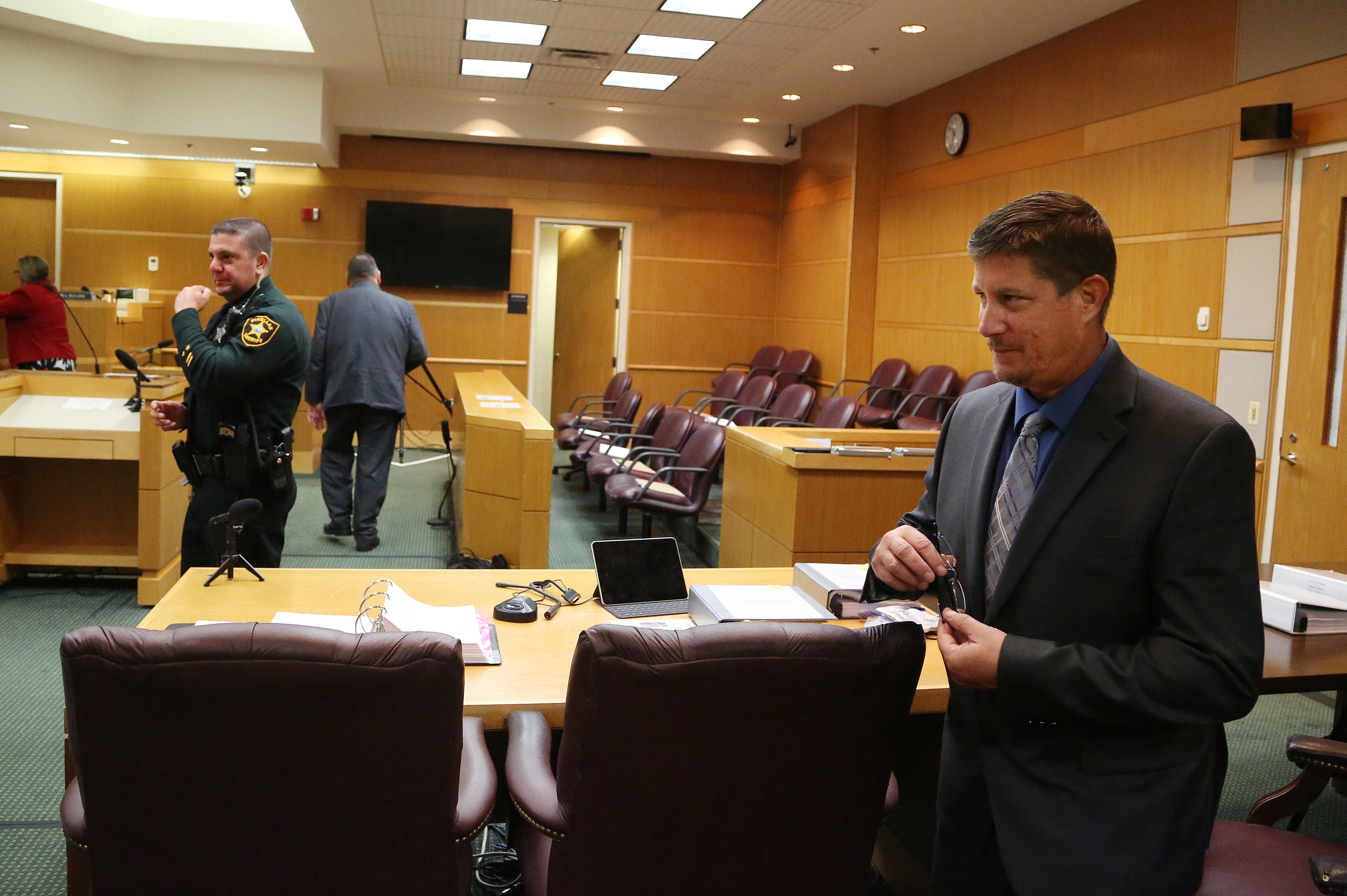 Michael Drejka stands at the defense table during a break Friday in his manslaughter trial. SCOTT KEELER | Times Michael Drejka stands at the defense table during a break Friday in his manslaughter trial. SCOTT KEELER | Times