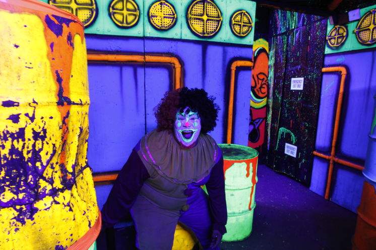 An actor stirs up scares at the Bedlam 3D haunted house at Scream-A-Geddon in Dade City in 2015. Luis Santana | Times An actor stirs up scares at the Bedlam 3D haunted house at Scream-A-Geddon in Dade City in 2015. Luis Santana | Times