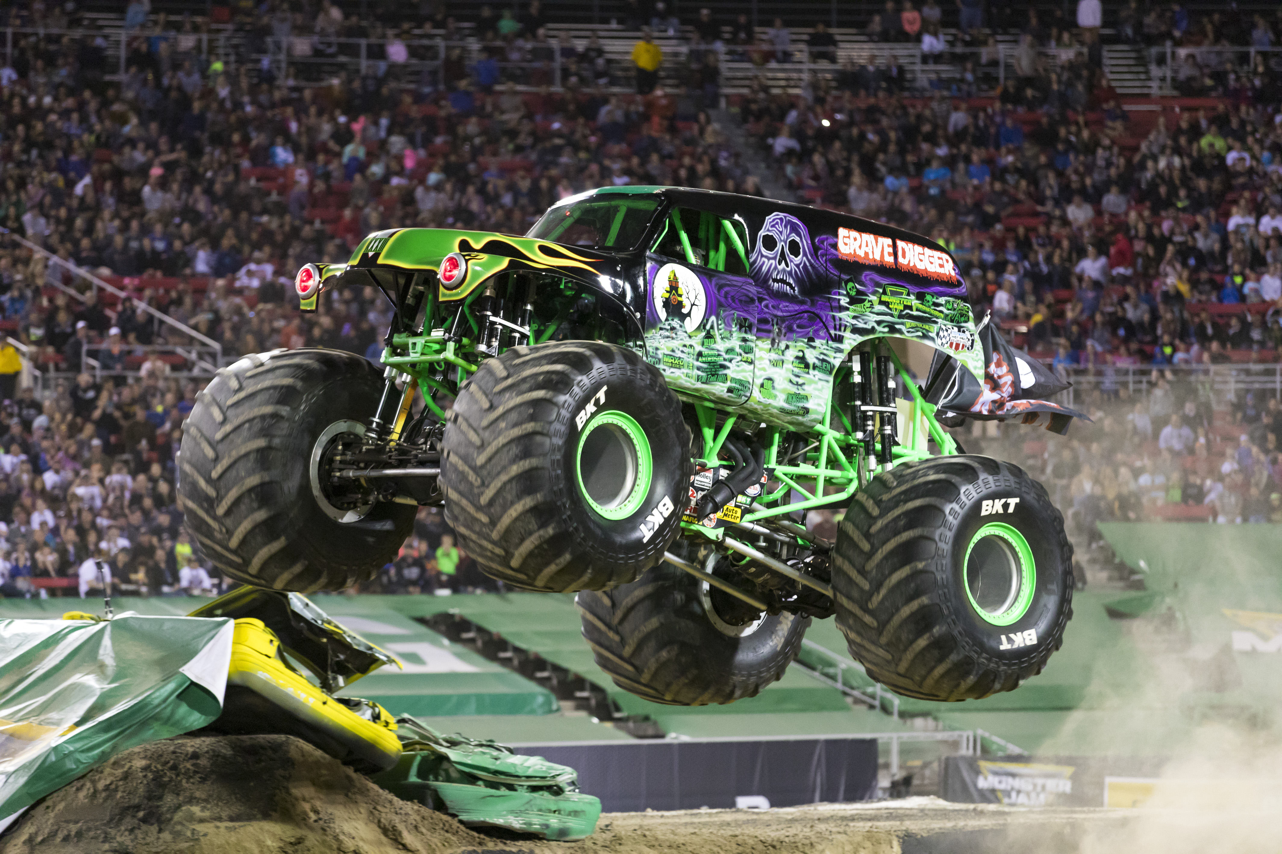 Grave Digger will be one of eight trucks competing in the Triple Threat Series at Amalie Arena on Saturday. Photo courtesy of Feld Entertainment SHAWN HANCOCK | Feld Entertainment Grave Digger will be one of eight trucks competing in the Triple Threat Series at Amalie Arena on Saturday. Photo courtesy of Feld Entertainment SHAWN HANCOCK | Feld Entertainment