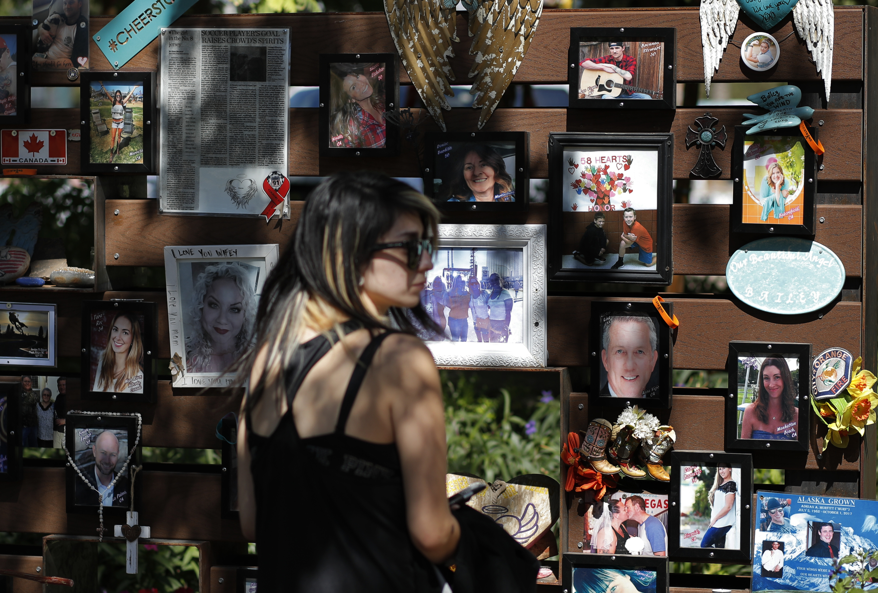 A memorial garden honors victims of the 2017 mass shooting at a Las Vegas country music festival. Local immigration advocates worked to help undocumented survivors obtain U visa paperwork. John Locher | AP A memorial garden honors victims of the 2017 mass shooting at a Las Vegas country music festival. Local immigration advocates worked to help undocumented survivors obtain U visa paperwork. John Locher | AP