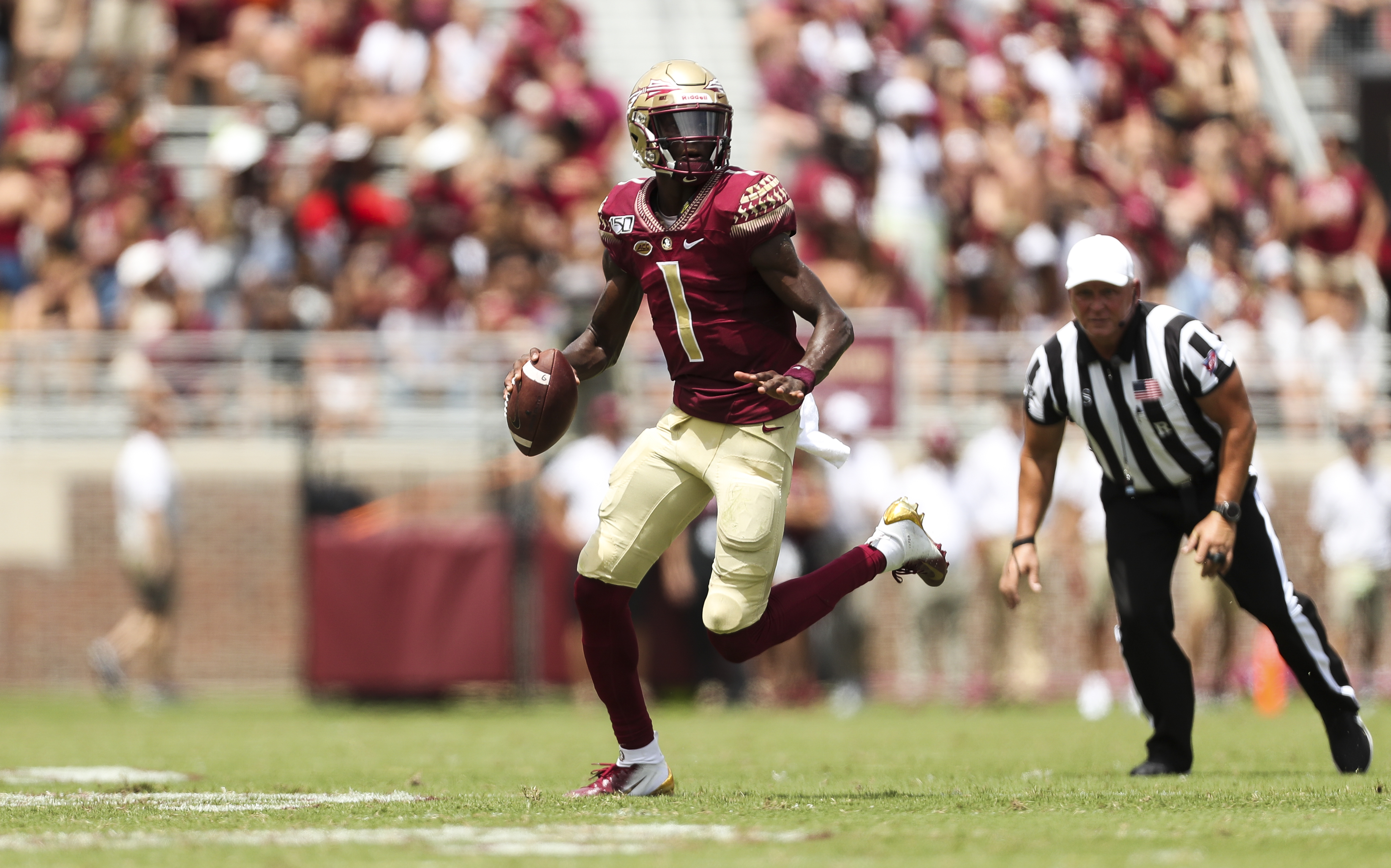 Florida State quarterback James Blackman (1) throws in the season opener against Boise State in Tallahassee. MONICA HERNDON | Tampa Bay Times Florida State quarterback James Blackman (1) throws in the season opener against Boise State in Tallahassee. MONICA HERNDON | Tampa Bay Times