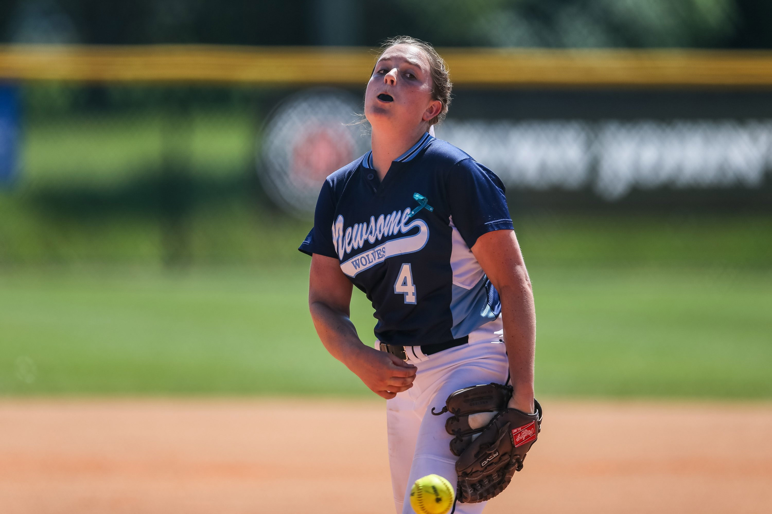 Claire Feldman releases her pitch for Newsome against Hagerty in the Class 8A state softball semifinal at Historic Dodgertown in Vero Beach on May 8, 2015. (Times file) Claire Feldman releases her pitch for Newsome against Hagerty in the Class 8A state softball semifinal at Historic Dodgertown in Vero Beach on May 8, 2015. (Times file)