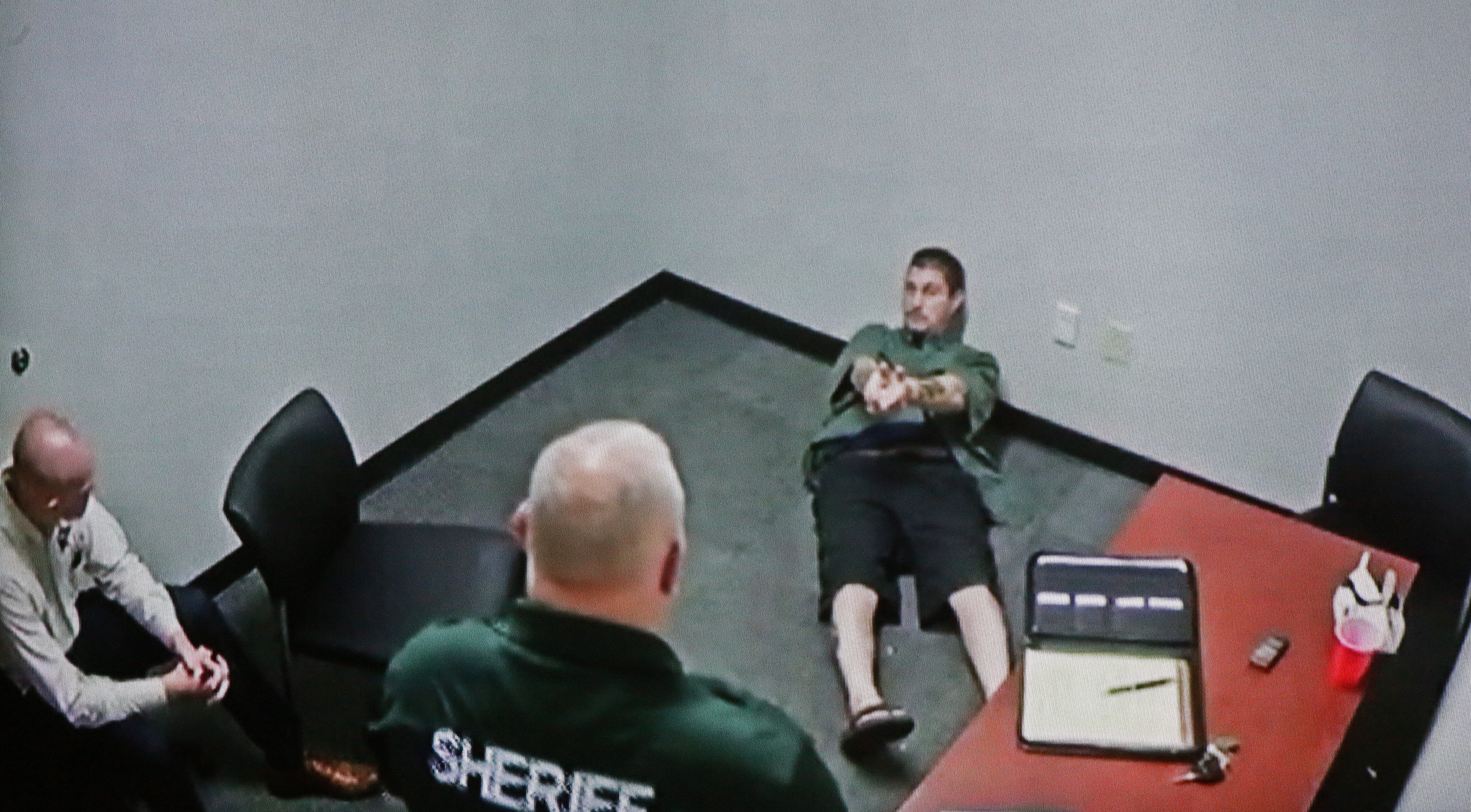 Jurors in the Michael Drejka manslaughter trial are shown video of a Sheriff's Office interview with Drejka after he fatally shot Markeis McGlockton at a convenience store parking lot. SCOTT KEELER | Times Jurors in the Michael Drejka manslaughter trial are shown video of a Sheriff's Office interview with Drejka after he fatally shot Markeis McGlockton at a convenience store parking lot. SCOTT KEELER | Times