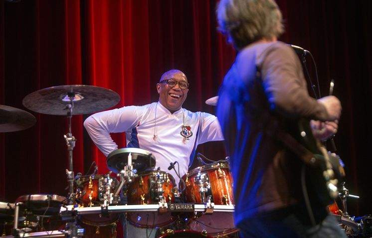 Jazz fusion drummer Billy Cobham works out a musical arrangement with guitarist Dean Brown at St. Petersburg's Palladium in 2013. Tampa Bay Times (2013) Jazz fusion drummer Billy Cobham works out a musical arrangement with guitarist Dean Brown at St. Petersburg's Palladium in 2013. Tampa Bay Times (2013)