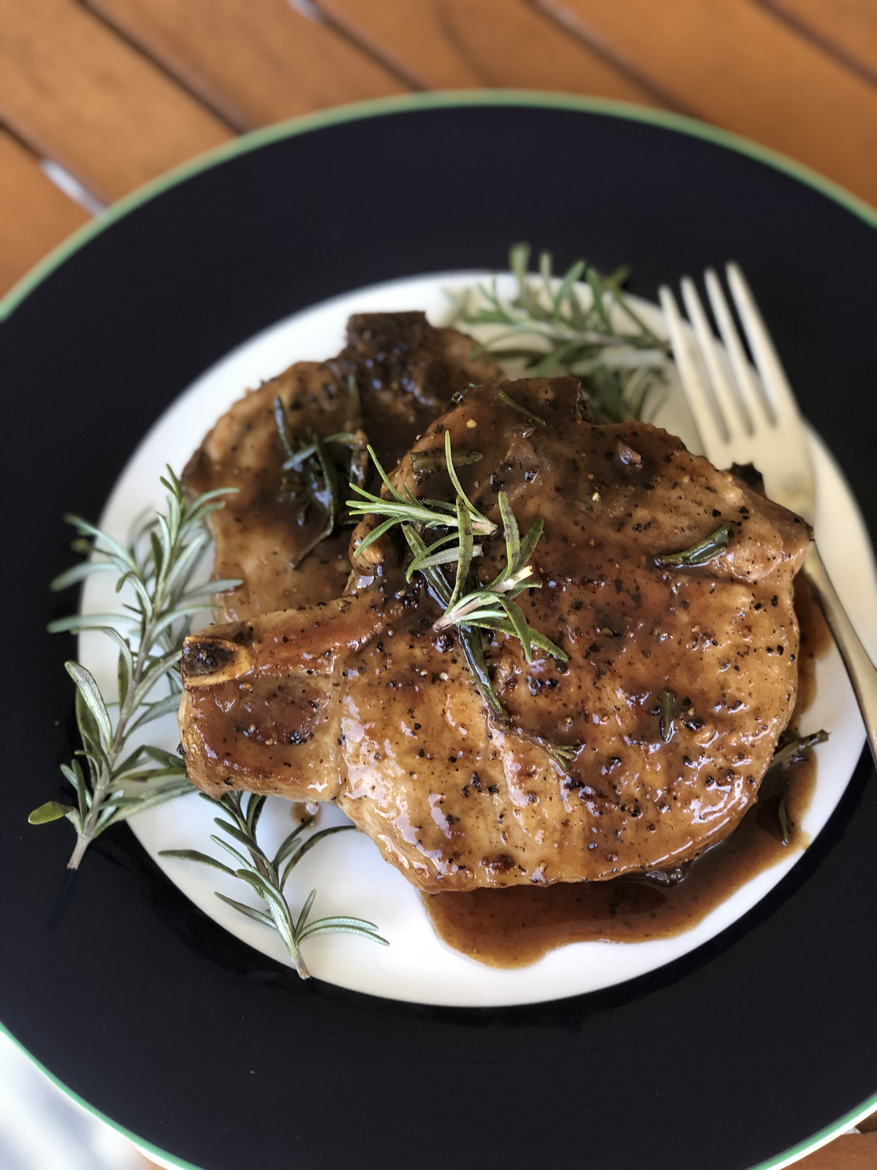 Seared pork chops with rosemary butter Michelle Stark | Tampa Bay Times Seared pork chops with rosemary butter Michelle Stark | Tampa Bay Times