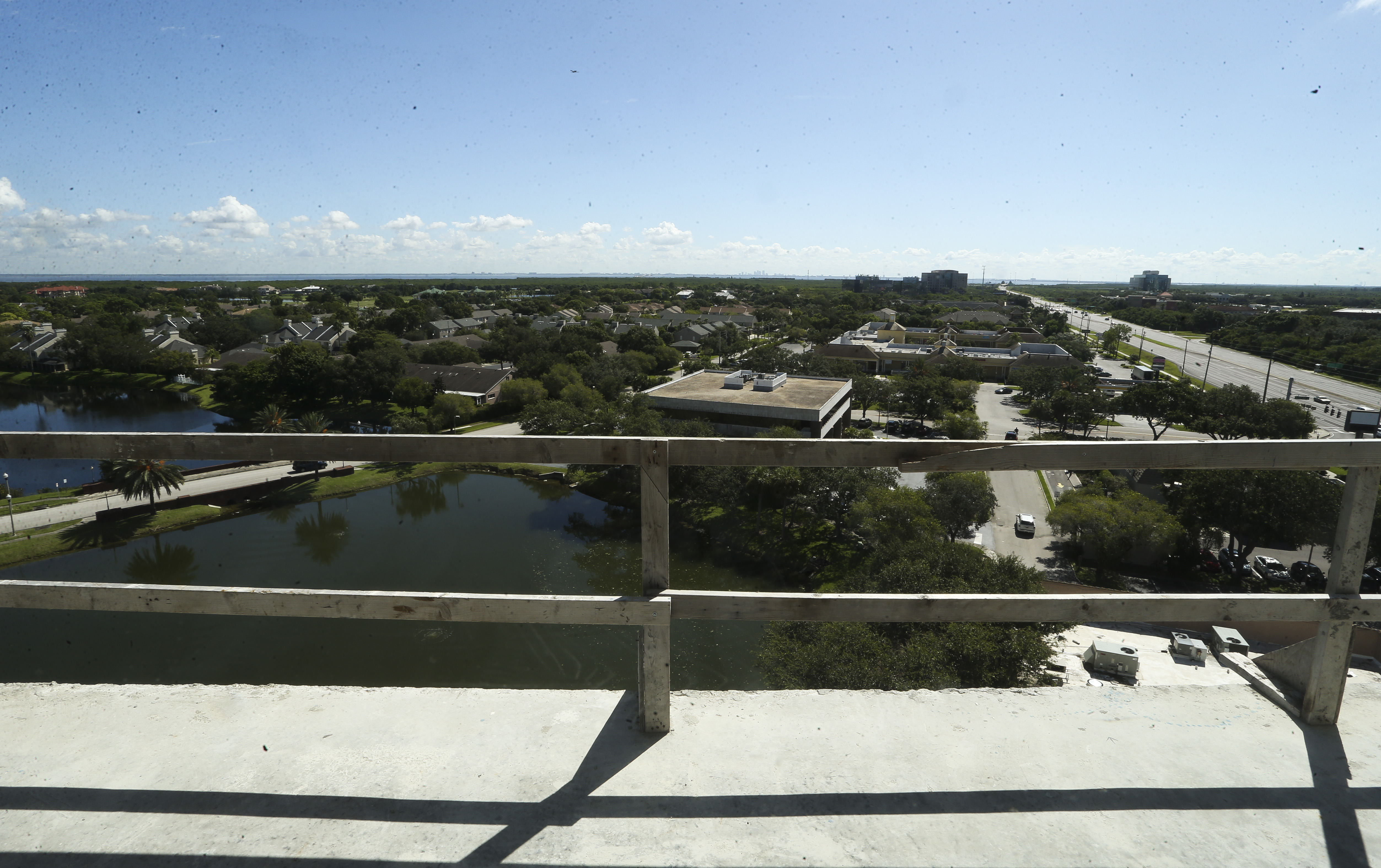 The view through the retractable glass doors of the rooftop bar at the Karol Hotel, due to open around Christmas. DIRK SHADD | Tampa Bay Times The view through the retractable glass doors of the rooftop bar at the Karol Hotel, due to open around Christmas. DIRK SHADD | Tampa Bay Times