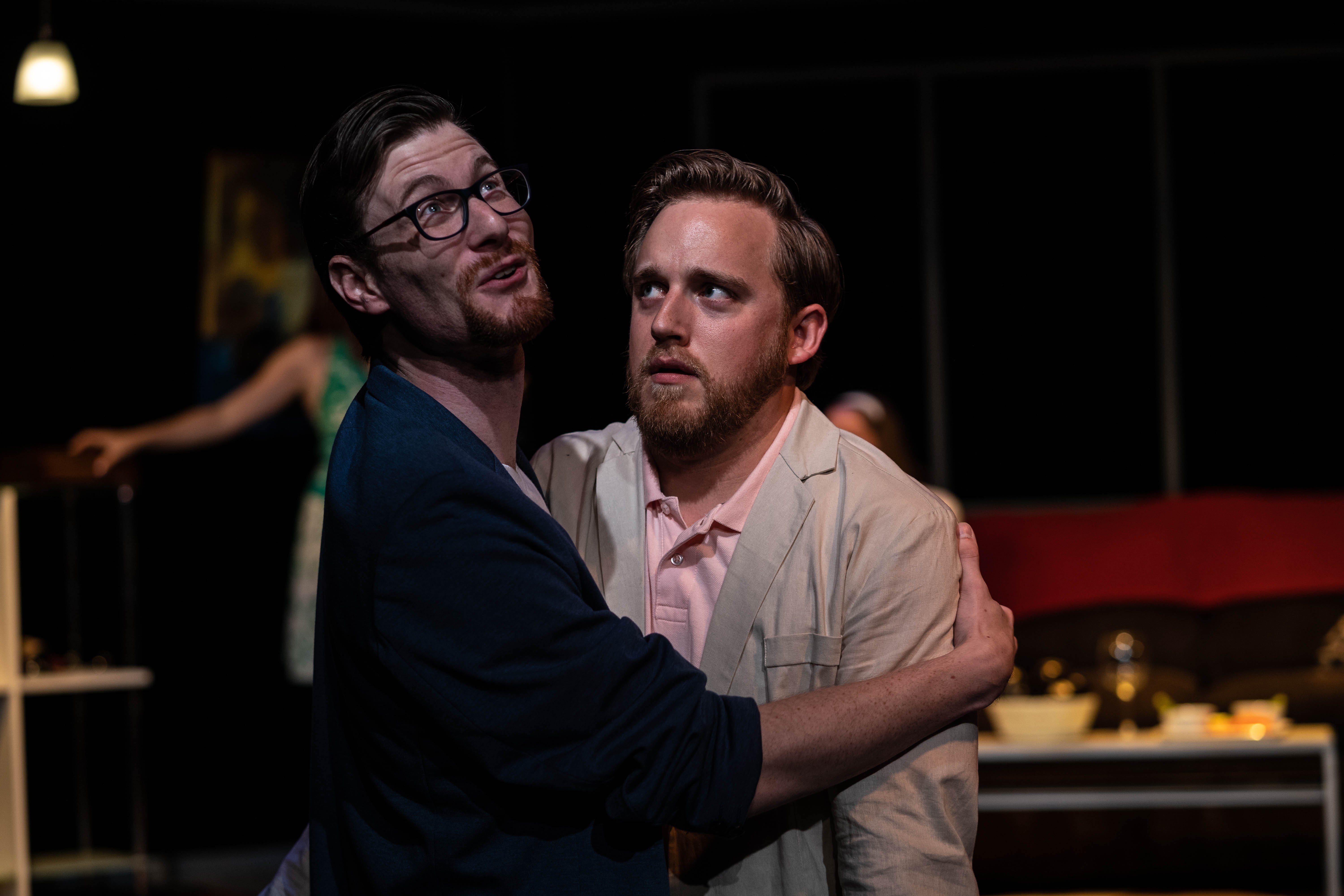 Jamie Jones (Gerald) and Jordan Foote (Norm) in Jobsite's production of Steve Martin's Jamie Jones (Gerald) and Jordan Foote (Norm) in Jobsite's production of Steve Martin's