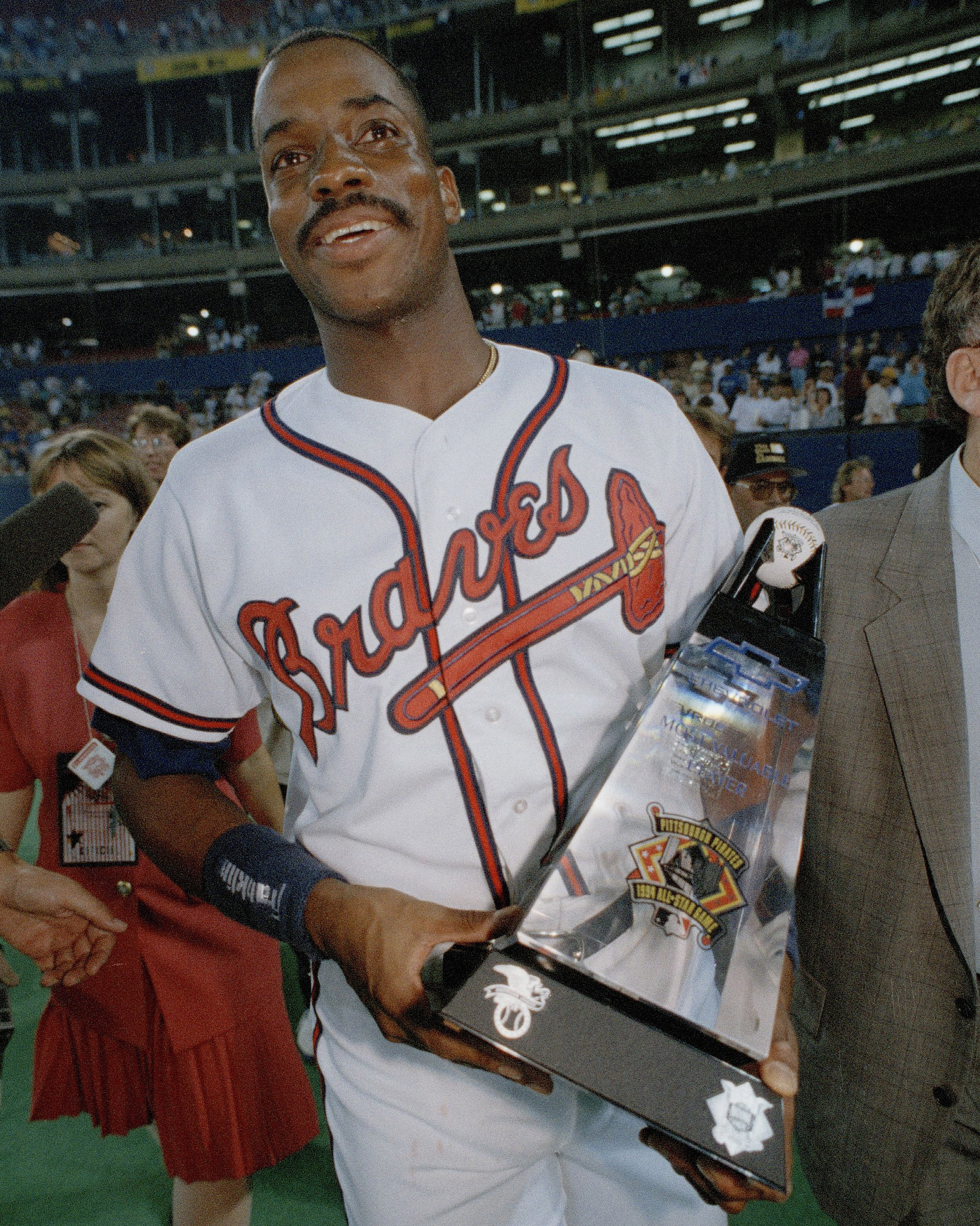 The Braves Fred McGriff poses with the Most Valuable Player award after the 65th All Star Game. Too bad his season was cut short by the strike. Gene Puskar | Associated Press The Braves Fred McGriff poses with the Most Valuable Player award after the 65th All Star Game. Too bad his season was cut short by the strike. Gene Puskar | Associated Press