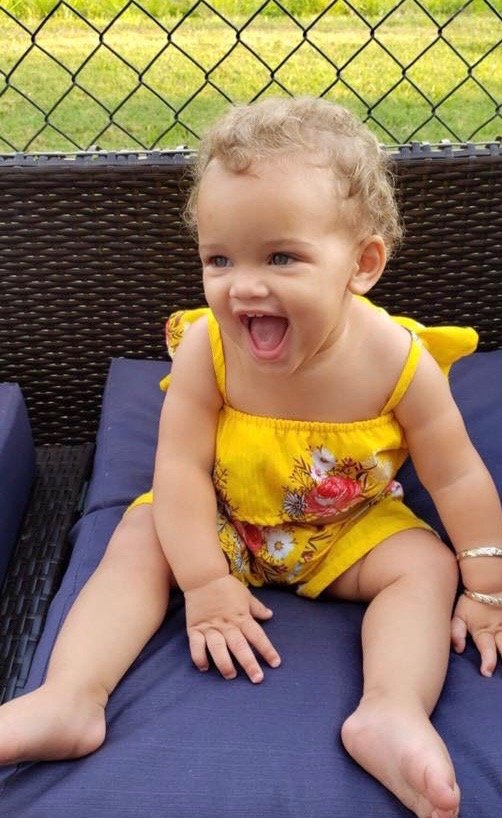 Royal Dampier, 15 months old, nearly drowned in her home's backyard pool. She's been in the hospital for nearly a month fighting infections. Her mother said she never thought it could happen in their family. HANDOUT | Heather Barger Royal Dampier, 15 months old, nearly drowned in her home's backyard pool. She's been in the hospital for nearly a month fighting infections. Her mother said she never thought it could happen in their family. HANDOUT | Heather Barger