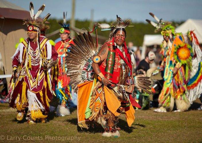 Native American People Dancing
