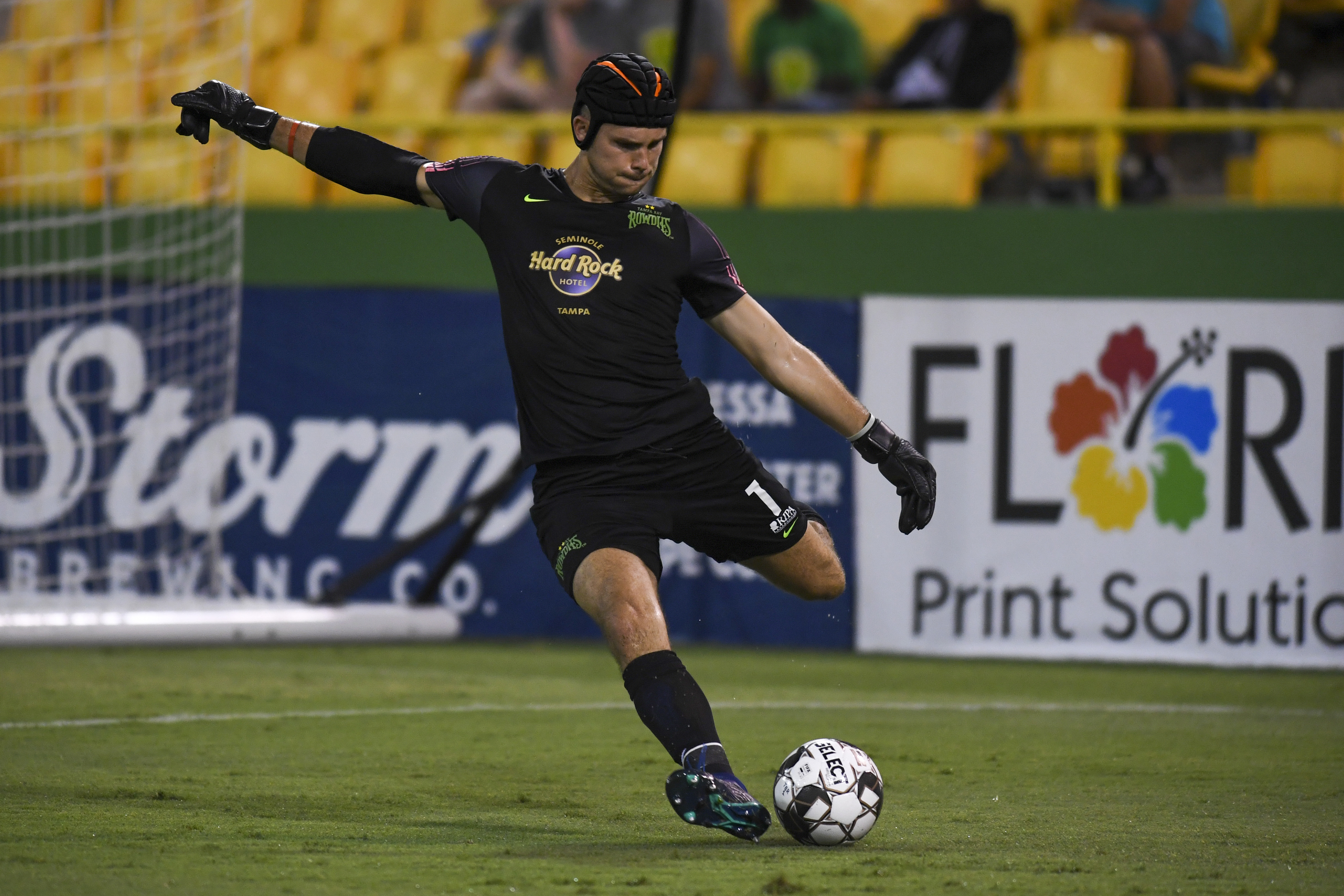 Tampa Bay Rowdies goalkeeper John McCarthy (1) passes the ball to a teammate during a June 8 game against North Carolina FC at Al Lang Stadium. Times Tampa Bay Rowdies goalkeeper John McCarthy (1) passes the ball to a teammate during a June 8 game against North Carolina FC at Al Lang Stadium. Times