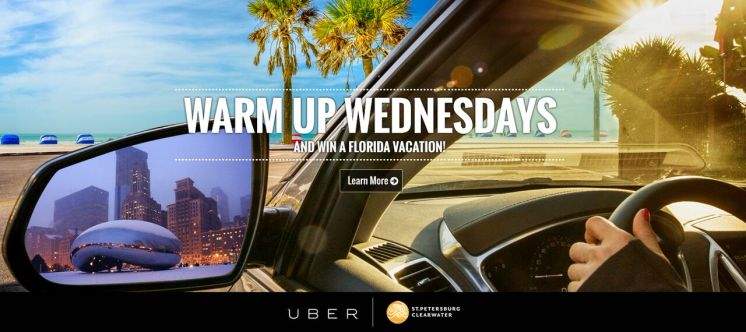 Chicago Uber Customers To Get Free Rides And An Invitation To Florida From Pinellas Tourism Agency