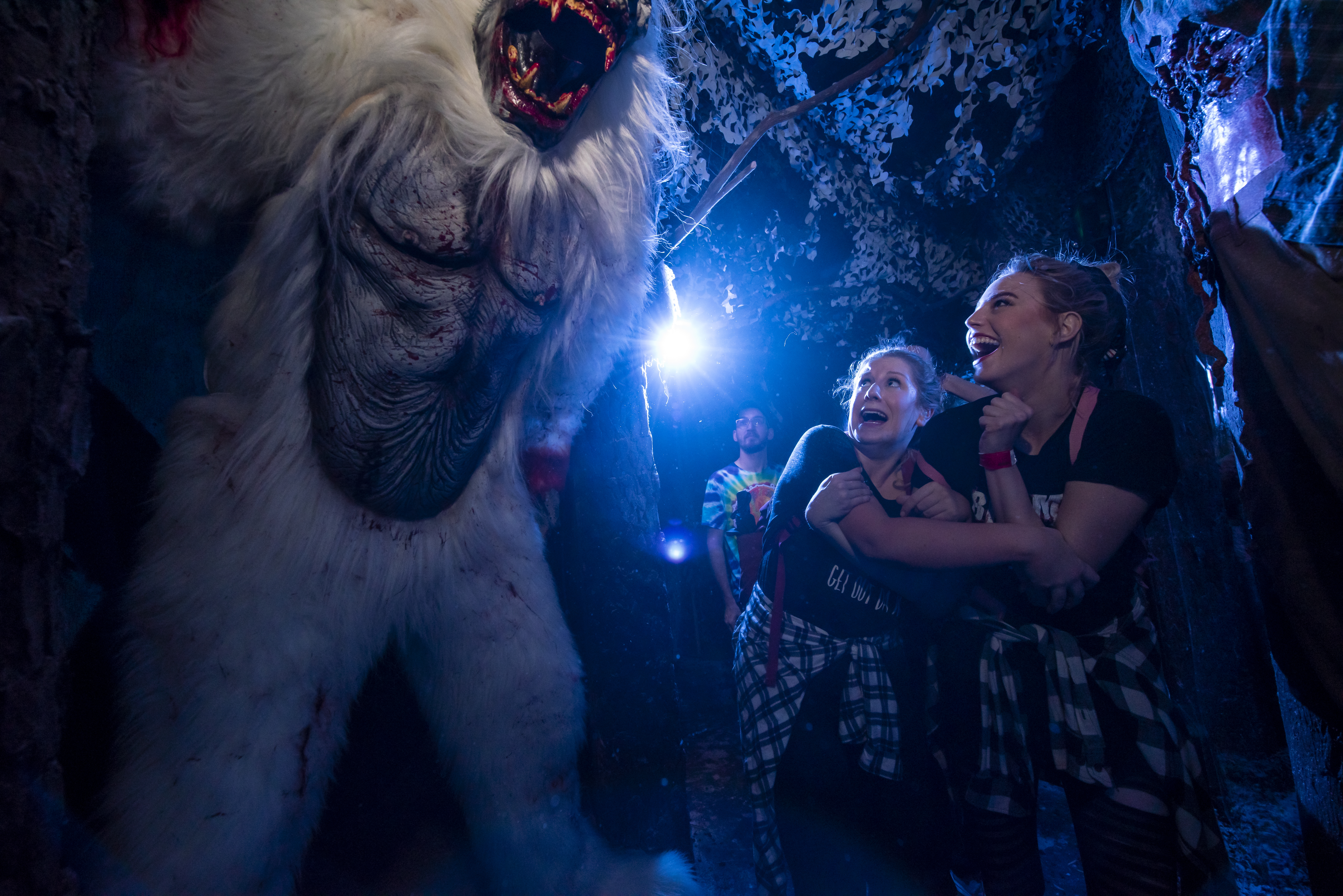 Guests walk through the Yeti: Terror of the Yukon haunted house at Halloween Horror Nights 2019. Roberto Gonzalez | Courtesy of Universal Orlando Guests walk through the Yeti: Terror of the Yukon haunted house at Halloween Horror Nights 2019. Roberto Gonzalez | Courtesy of Universal Orlando