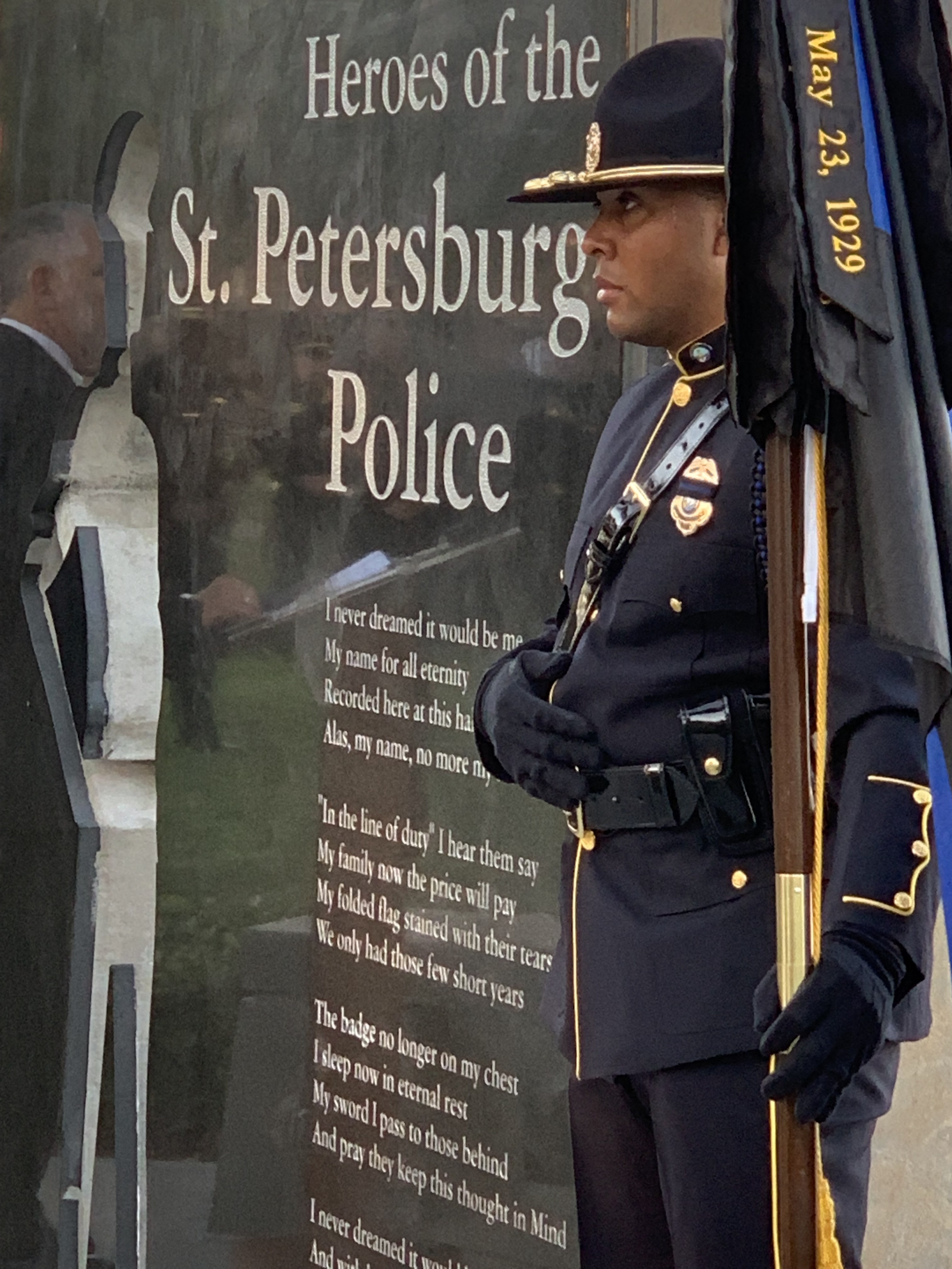 Officer Brandon K. Wells during an annual ceremony to honor the St. Petersburg police officers killed in the line of duty. Officer Brandon K. Wells during an annual ceremony to honor the St. Petersburg police officers killed in the line of duty.
