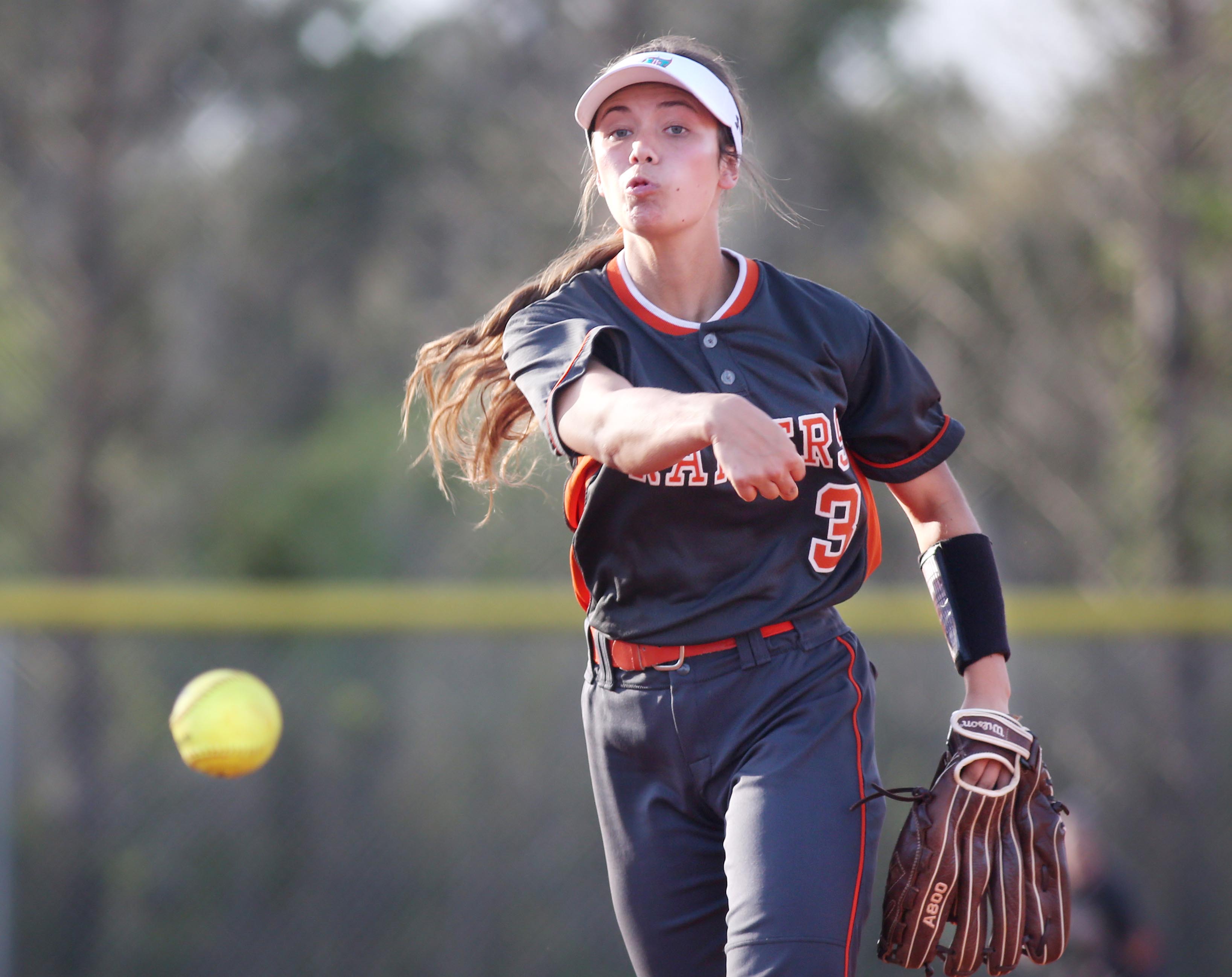 Plant City pitcher Ashley Blessin struck out and shut out players and teams at an amazing rate in the 2019 season. (SCOTT PURKS | Special to the Times) Plant City pitcher Ashley Blessin struck out and shut out players and teams at an amazing rate in the 2019 season. (SCOTT PURKS | Special to the Times)
