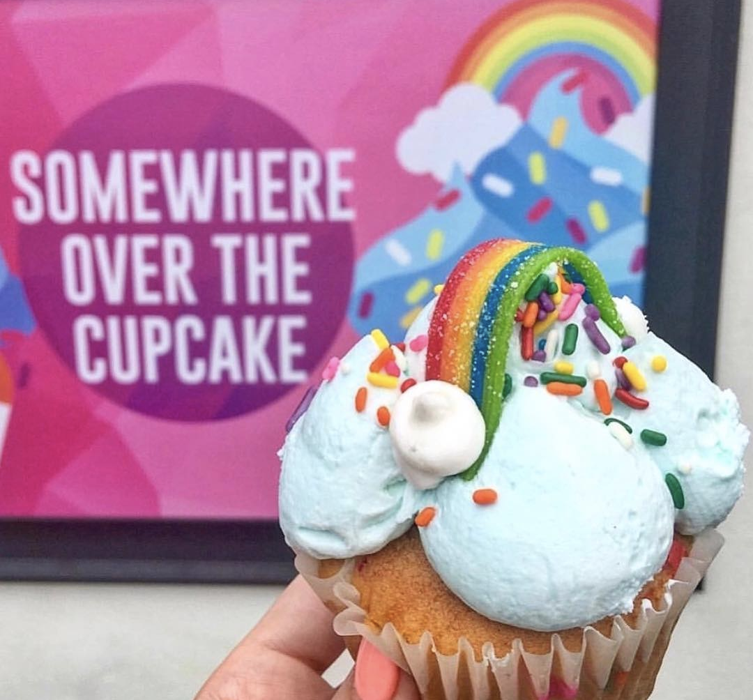 Datz's rainbow cupcake, available at Datz and Dough. (Photo courtesy of Datz.) Datz's rainbow cupcake, available at Datz and Dough. (Photo courtesy of Datz.)