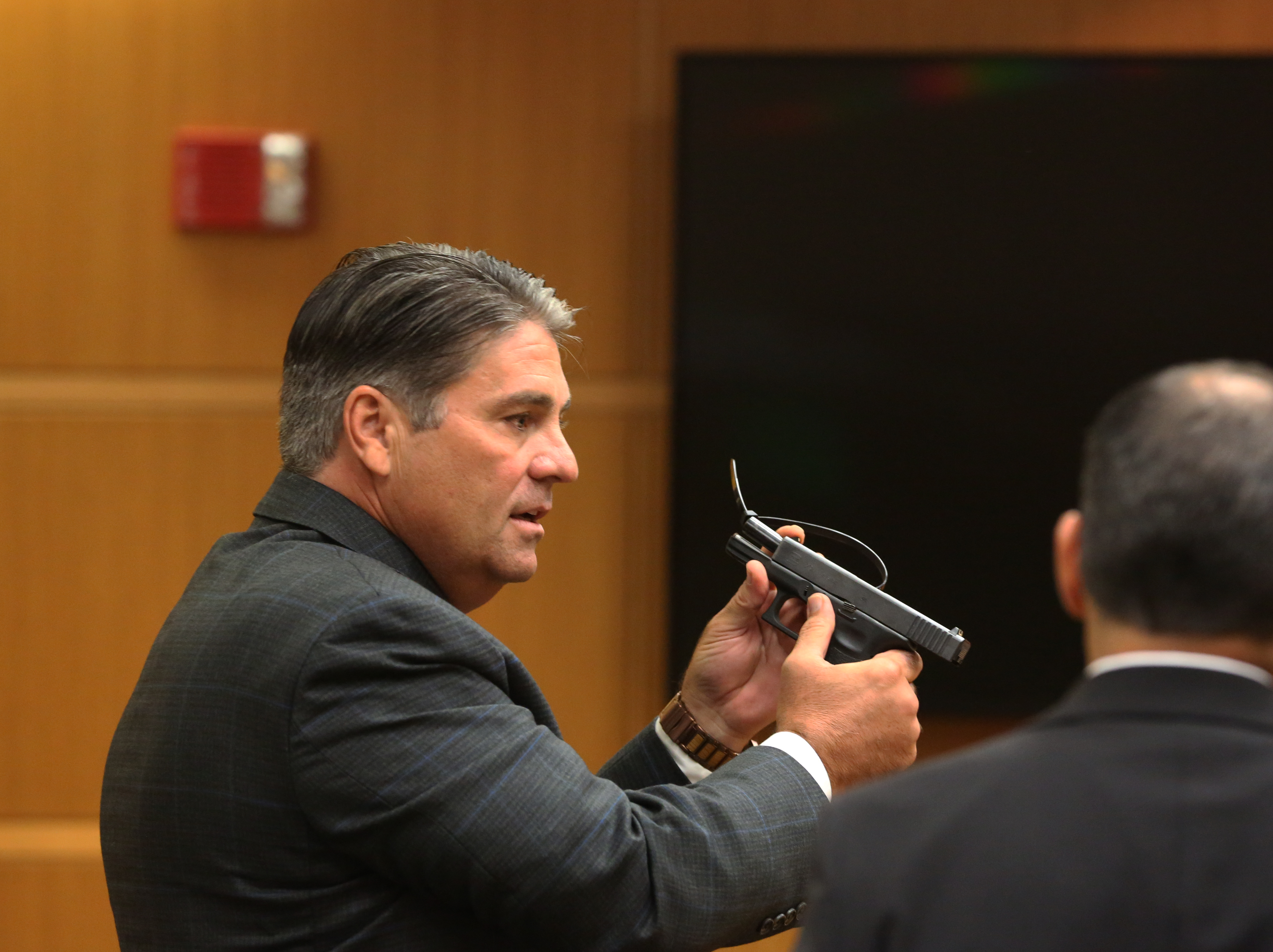 Roy Bedard, police trainer and consultant, testifies Friday during the manslaughter trial of Michael Drejka. SCOTT KEELER | Times Roy Bedard, police trainer and consultant, testifies Friday during the manslaughter trial of Michael Drejka. SCOTT KEELER | Times